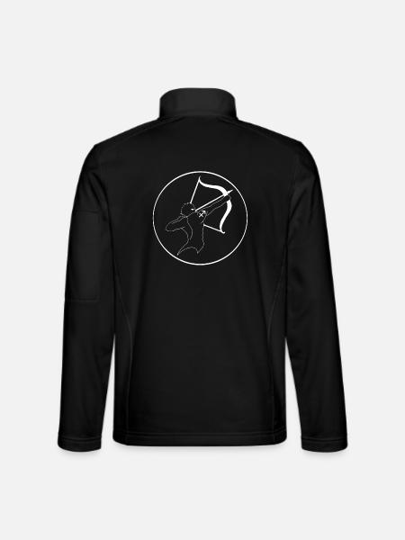 Sign of the sagittarius zodiac (white) - Unisex Softshell Jacket - black - Back