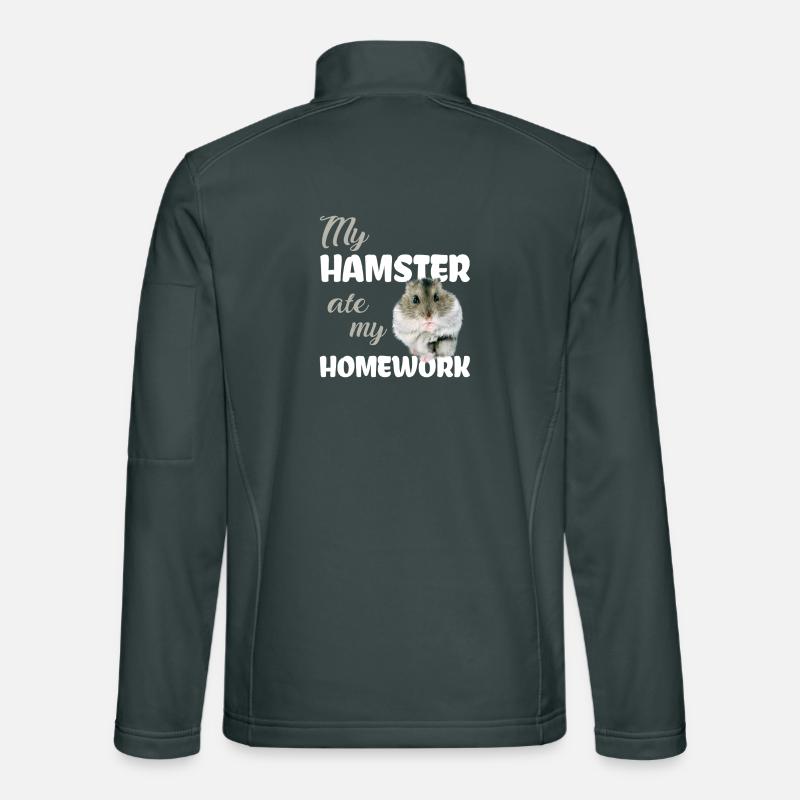 Hamster homework Funny saying Unisex Softshell Jacket