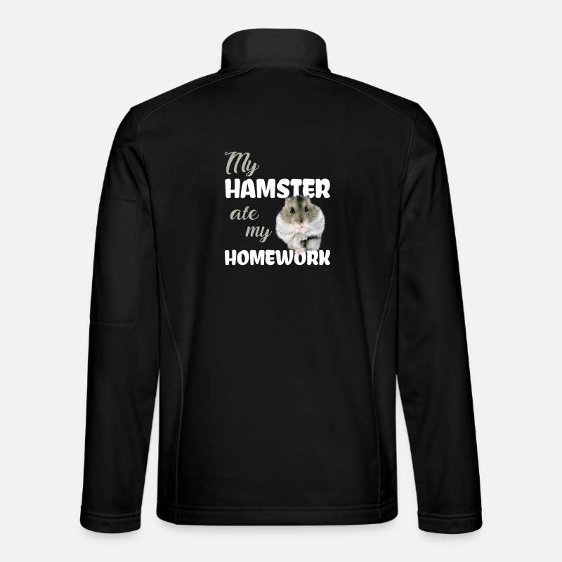Devoirs de hamster drôle disant Veste en tissu softshell Unisexe