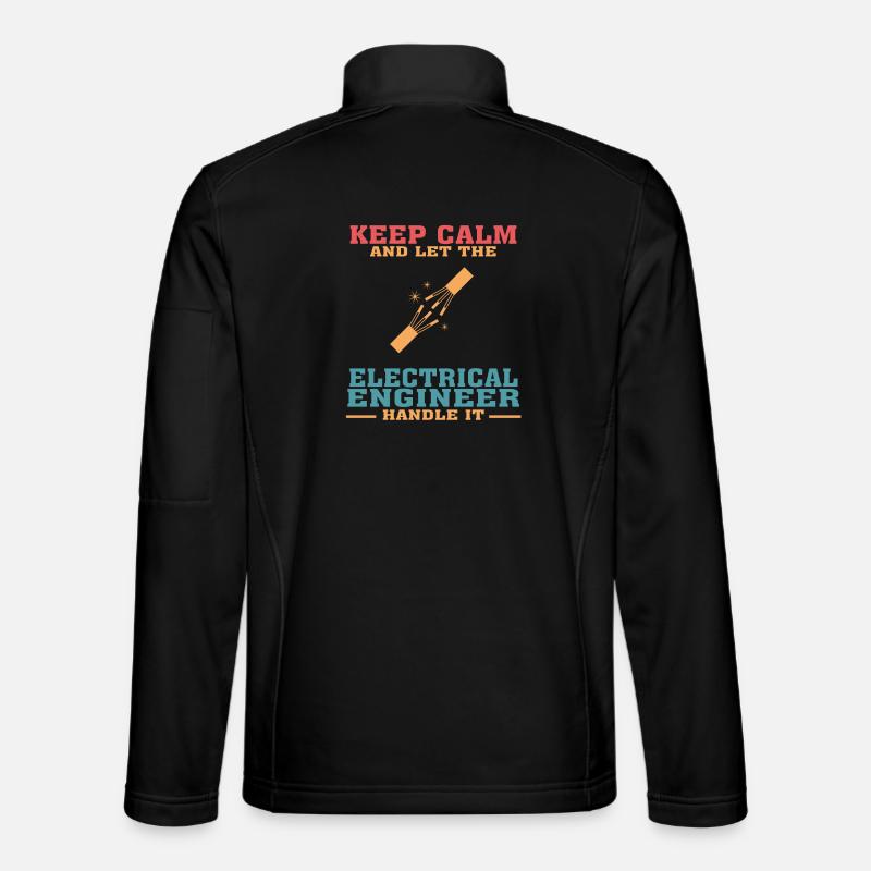 Funny Electrical Engineer Tshirt, Keep Calm Unisex Softshell Jacket