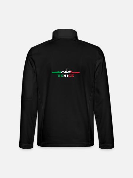 Wahrzeichen der Stadt Venedig Italien Wahrzeichen, Venezia Italia - Unisex Softshelljacke - Schwarz - Hinten
