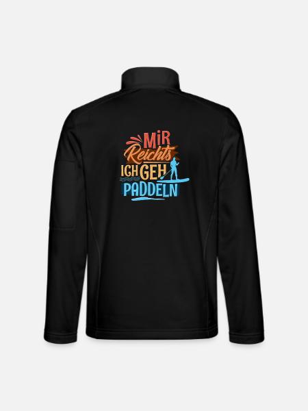 Stand up paddling - Unisex Softshell Jacket - black - Back