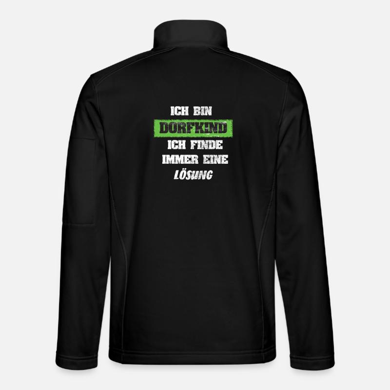 Ich bin Dorfkind Ich finde immer eine Lösung - Unisex Softshelljacke - Schwarz