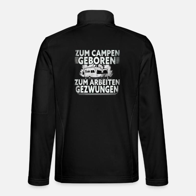 Au camping Né au travail Forcé Veste en tissu softshell Unisexe