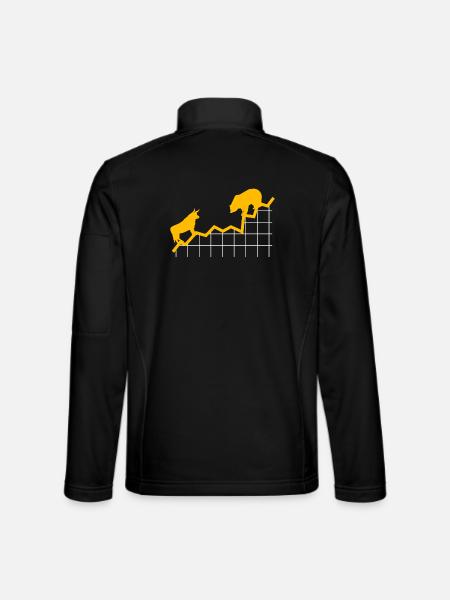 Stocks ETF Stock Market Yield Trader Money Freedom Inv - Unisex Softshell Jacket - black - Back