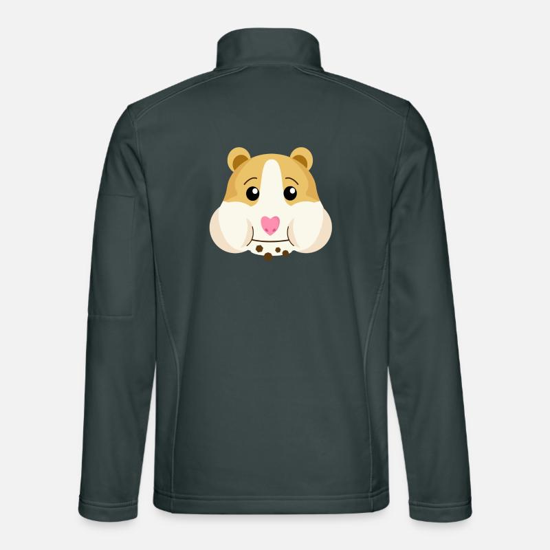 Émoticône emoji drôle bébé hamster cochon d'Inde Veste en tissu softshell Unisexe