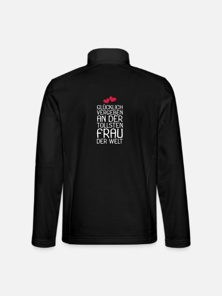 Glücklich vergeben - Unisex Softshelljacke - Schwarz