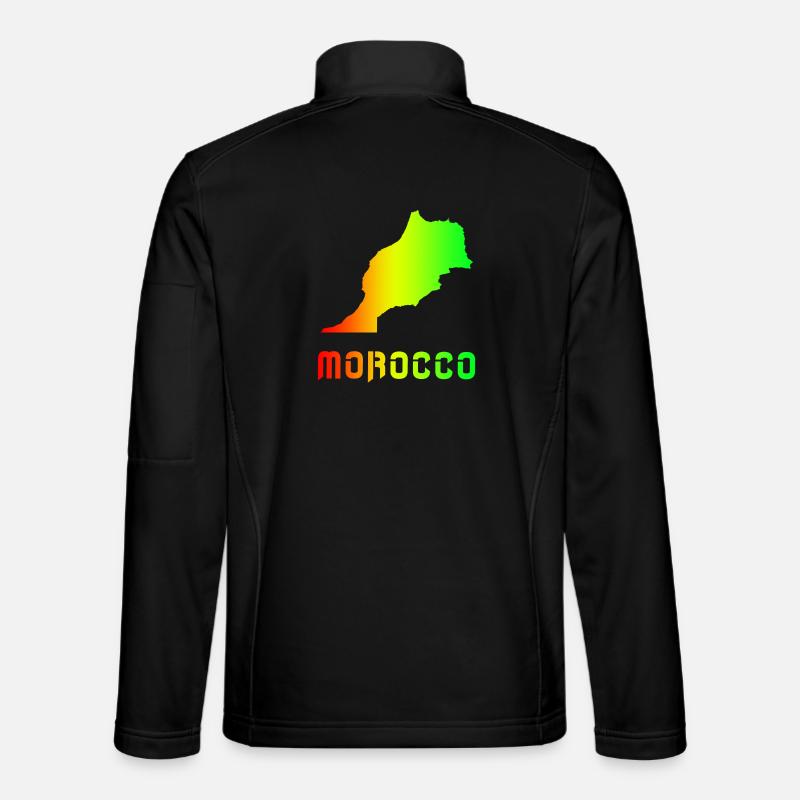 Maroc Arc-en-ciel Plan design / cadeau - Veste en tissu softshell Unisexe - noir