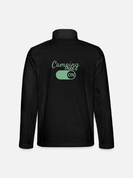 Camping Mode On - Unisex Softshelljacke - Schwarz