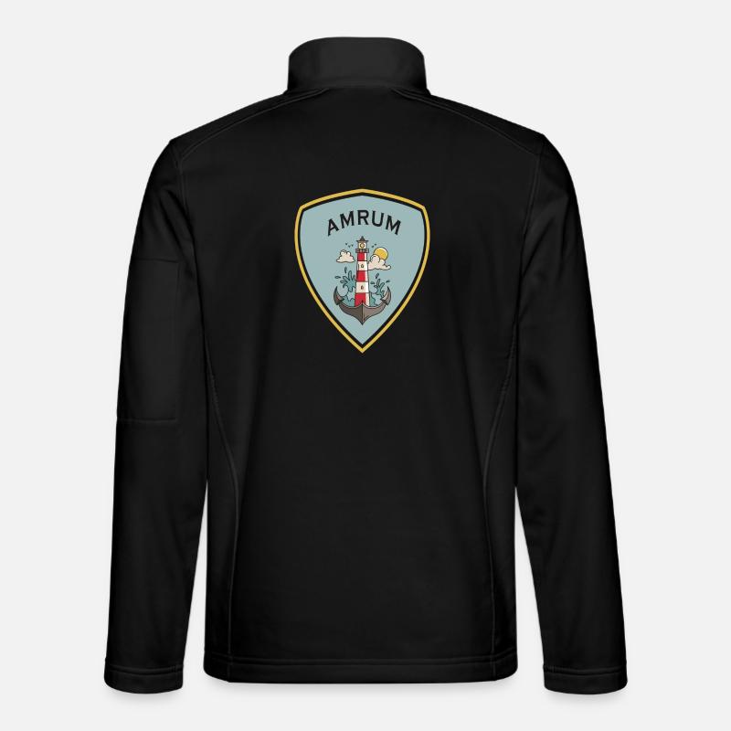 Amrum Leuchtturm Wappen - Unisex Softshelljacke - Schwarz