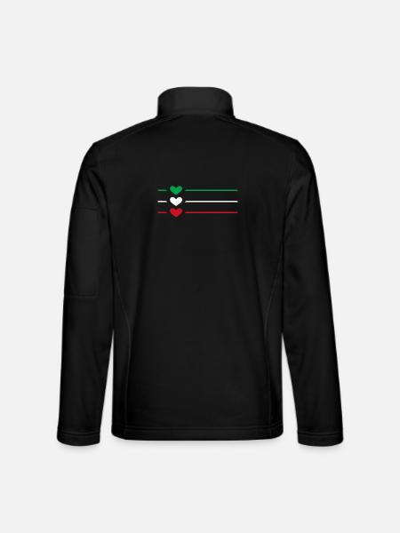 Iran Flag Heart - Unisex Softshell Jacket - black