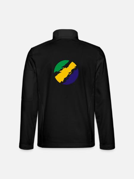 Brésil Couleurs drapeau drapeau - Veste en tissu softshell Unisexe - noir - Dos