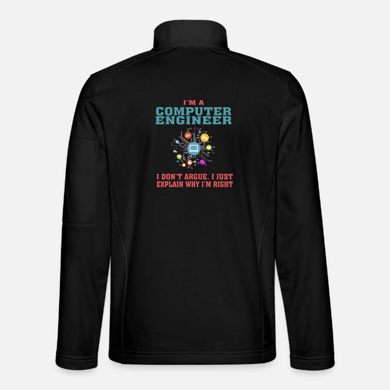Lustiges Computer Engineering Zitat für Computer Engi Unisex Softshelljacke