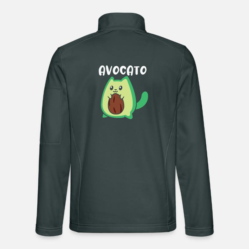 Avocato Drôle Avocat Lover Cat Veste en tissu softshell Unisexe