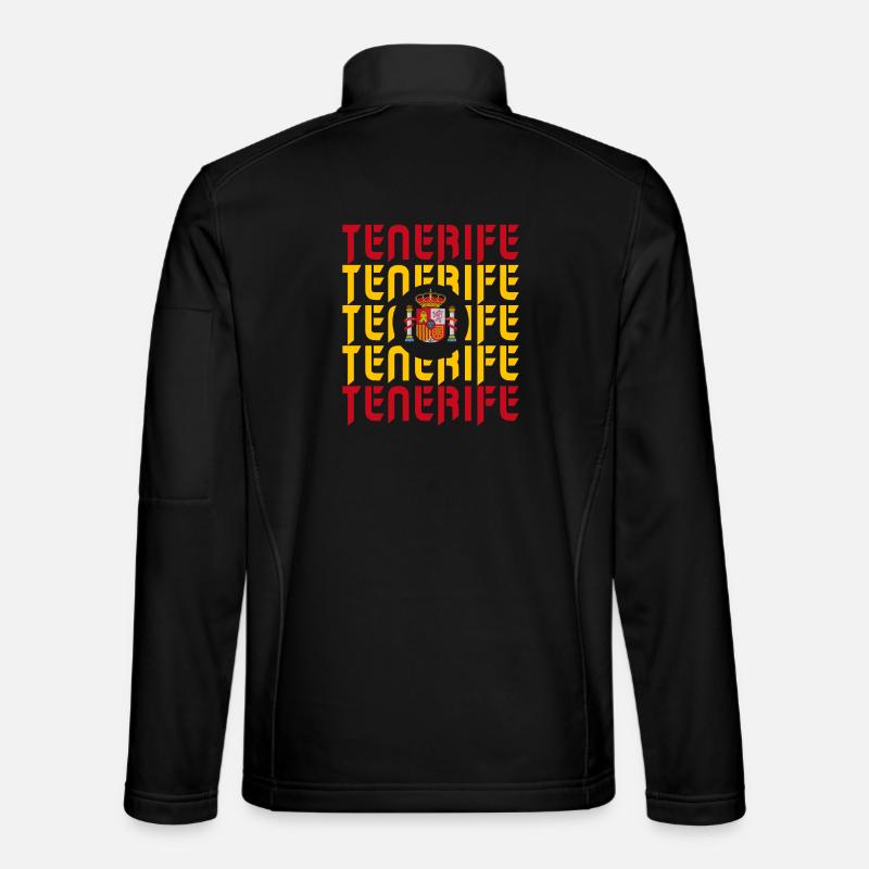 Drapeaux Tenerife Espagne Veste en tissu softshell Unisexe