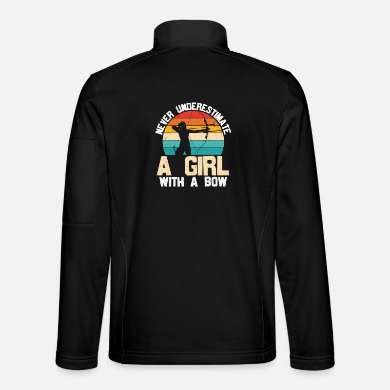 Conception de tir à l’arc amusante pour les filles bowhunter Veste en tissu softshell Unisexe