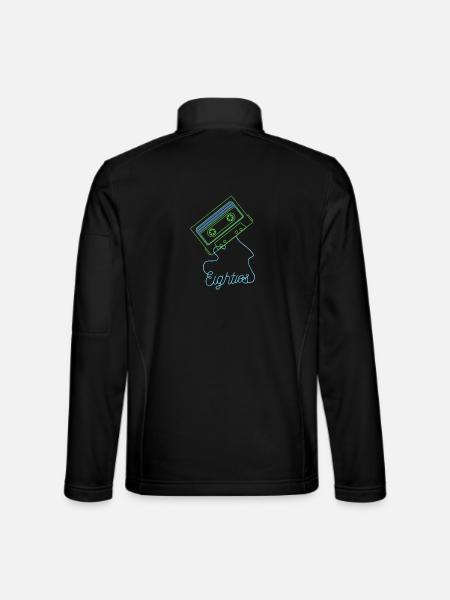 Eighties Cassette Tape 80s Retro - Unisex Softshell Jacket - black