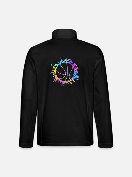 Basketball Farbspritzer Farbklecks - Unisex Softshelljacke - Schwarz