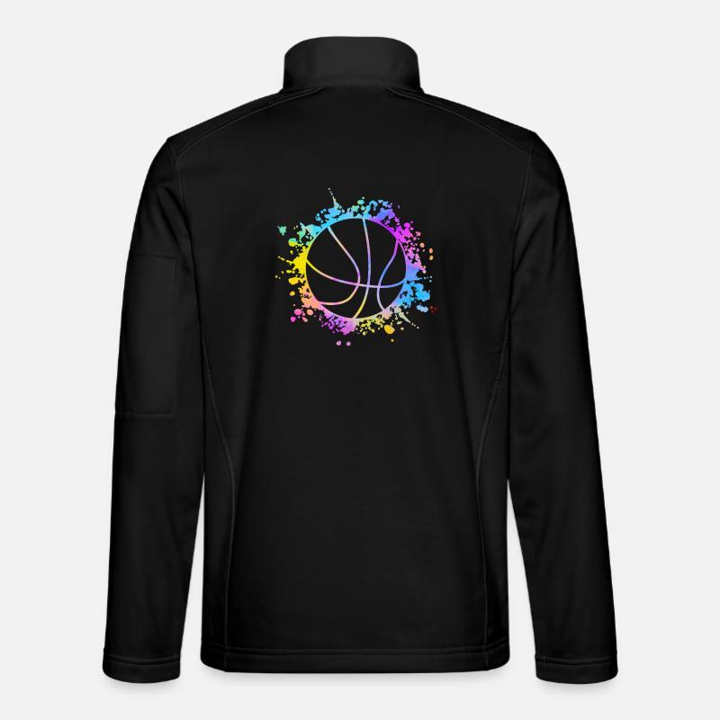 Basketball Farbspritzer Farbklecks Unisex Softshelljacke