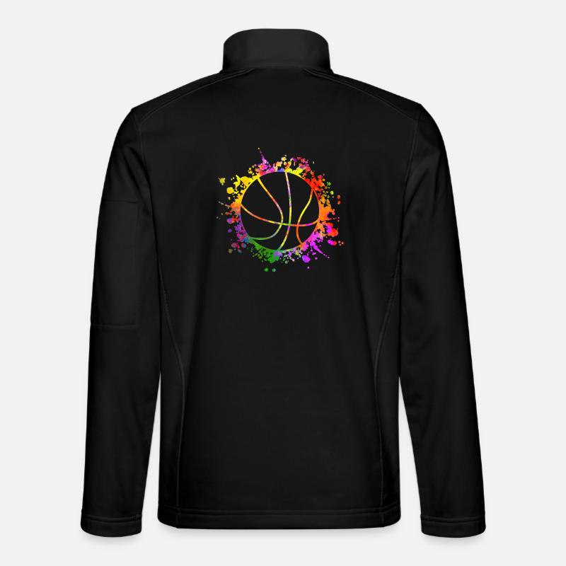Basketball Farbspritzer Farbklecks - Unisex Softshelljacke - Schwarz
