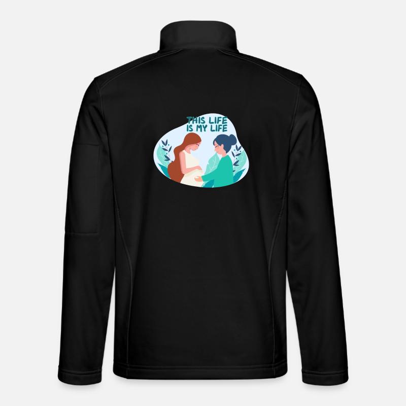 Midwife Pregnant Obstetrician - Unisex Softshell Jacket - black