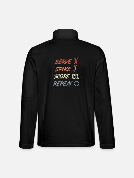 Citation amusante de volleyball - Veste en tissu softshell Unisexe - noir - Dos