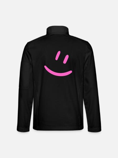 Knallpinkes Lächeln - Unisex Softshelljacke - Schwarz