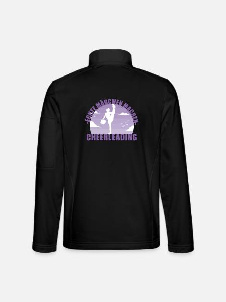 Cheerleading Cheerleader Pompons Mädchen Geschenk - Unisex Softshelljacke - Schwarz - Hinten