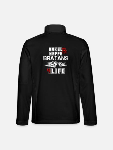 Onkel und Neffe Bratans fürs Leben Geschenk - Unisex Softshelljacke - Schwarz - Hinten