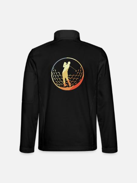 Golfspieler - Unisex Softshelljacke - Schwarz - Hinten
