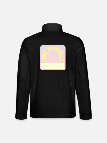 Name badge bow - Unisex Softshell Jacket - black - Back