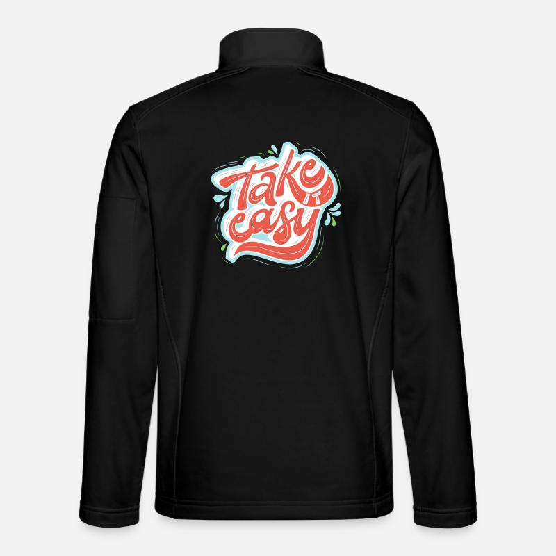 take it easy - Unisex Softshelljacke - Schwarz