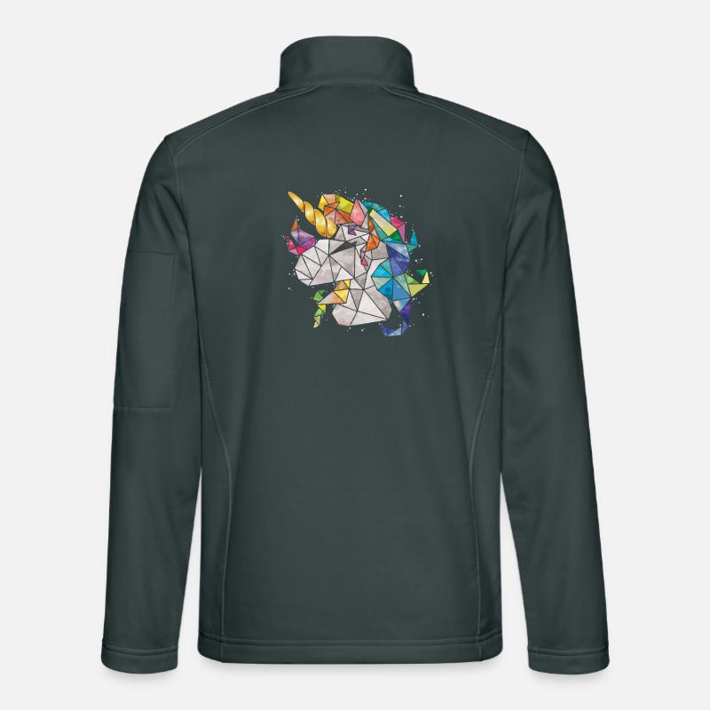 Unicorn Rainbow Chibi Child Unisex Softshell Jacket
