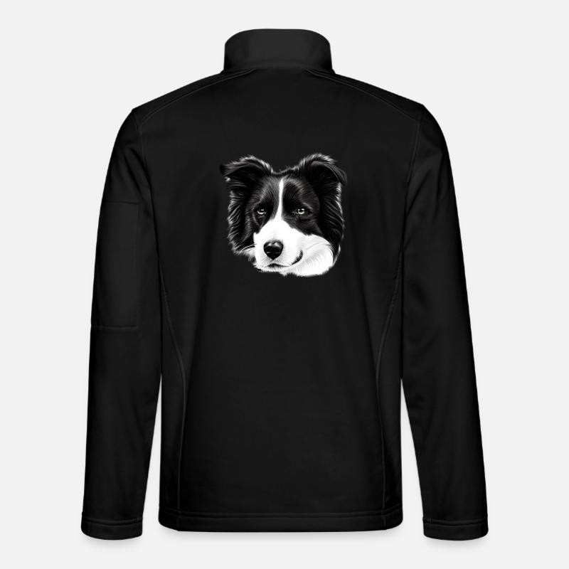 Border Collie irisch - Unisex Softshelljacke - Schwarz