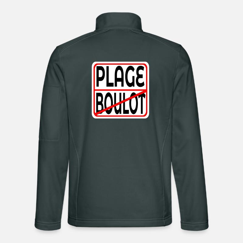 Début des vacances BOULOT PLAGE Veste en tissu softshell Unisexe
