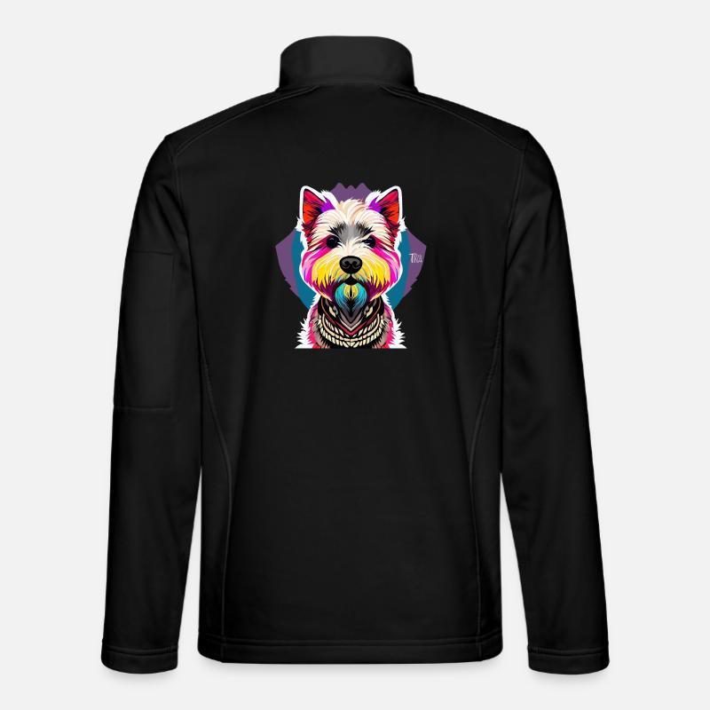 Terrier des Highlands de l’Ouest - Veste en tissu softshell Unisexe - noir