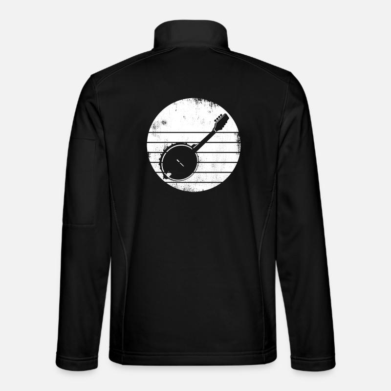 Banjo Drawing - Unisex Softshell Jacket - black