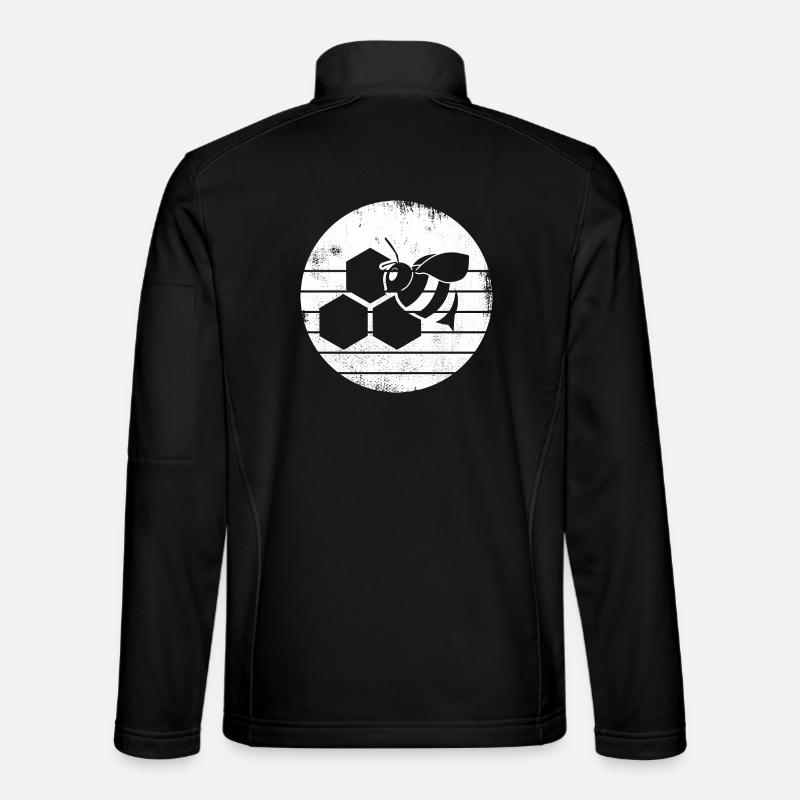 Honey bee sketch - Unisex Softshell Jacket - black