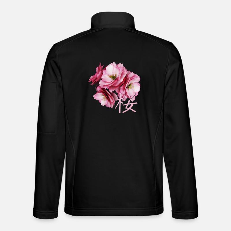 Cherry Blossom - Unisex Softshelljacke - Schwarz