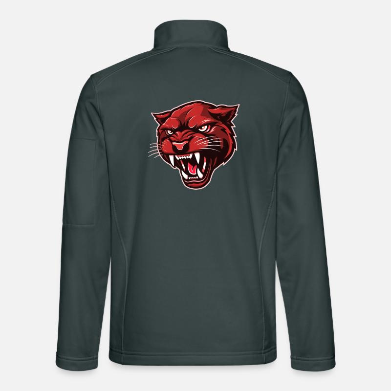 Panther Head Red Unisex Softshell Jacket
