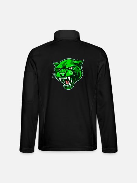 Panther Head Green - Unisex Softshell Jacket - black