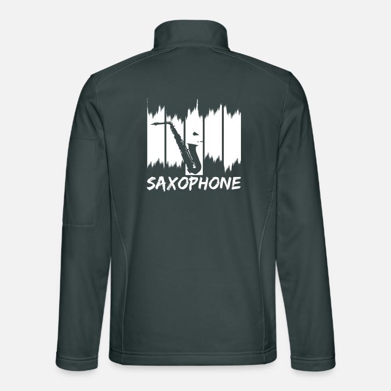 Saxophone Sketch Unisex Softshell Jacket