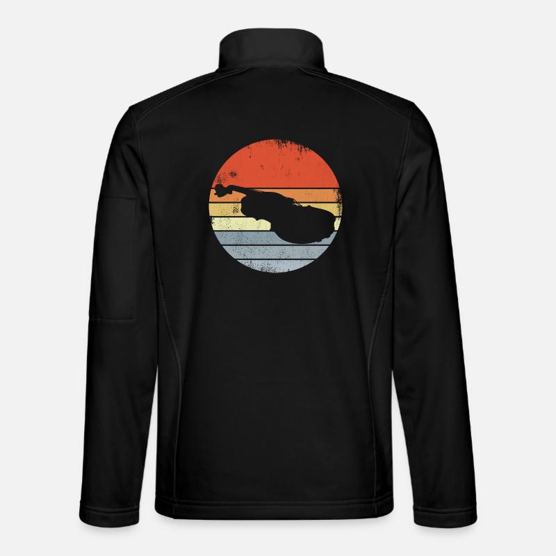 Dessin de violon Vintage Veste en tissu softshell Unisexe