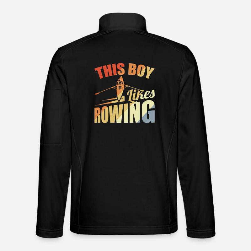 This boy likes rowing - Unisex Softshell Jacket - black