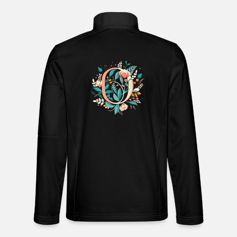 O typography floral Unisex Softshelljacke