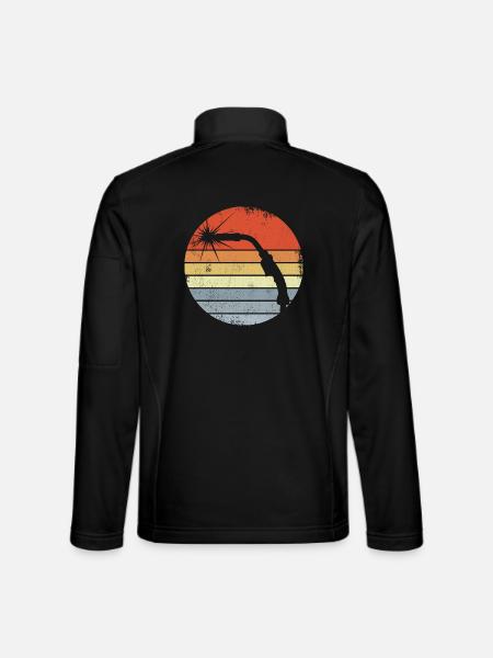 Vintage Welding Machine - Unisex Softshell Jacket - black - Back