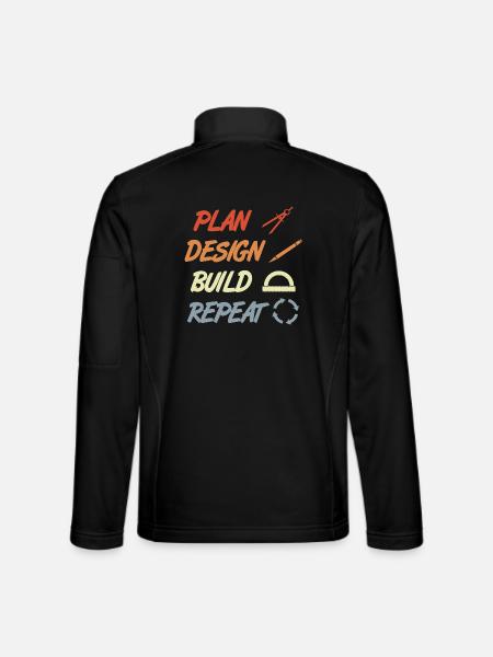 Architects schedule - Unisex Softshell Jacket - black