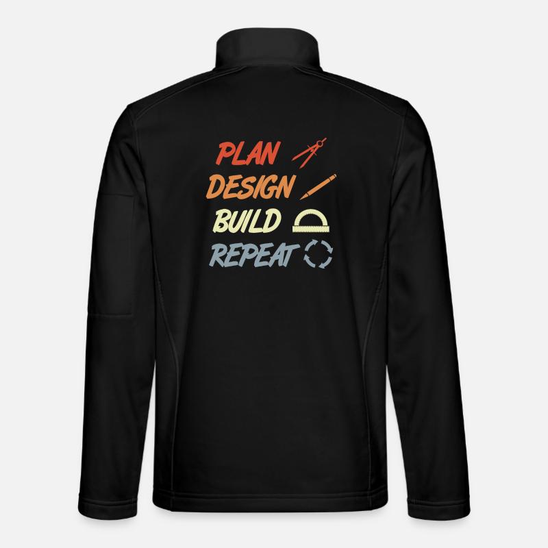 Architekten Zeitplan - Unisex Softshelljacke - Schwarz