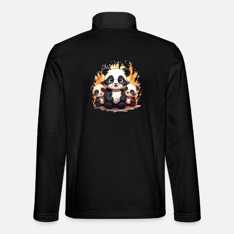 Escouade de bébés pandas - Veste en tissu softshell Unisexe - noir