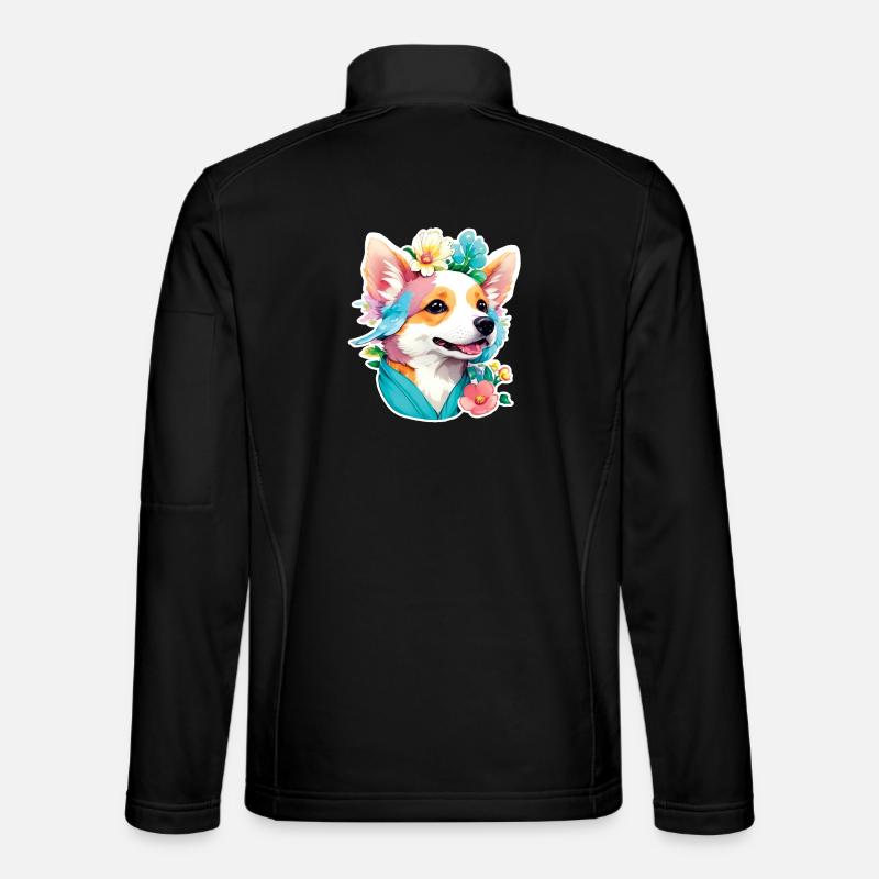 Corgi - Unisex Softshelljacke - Schwarz